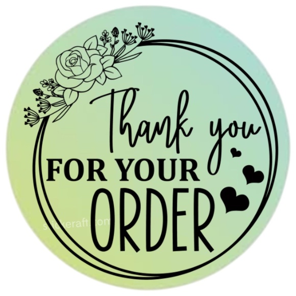 100 thank you for your order sticker 2 in round | Shipping Supplies | NWT - Picture 3 of 13